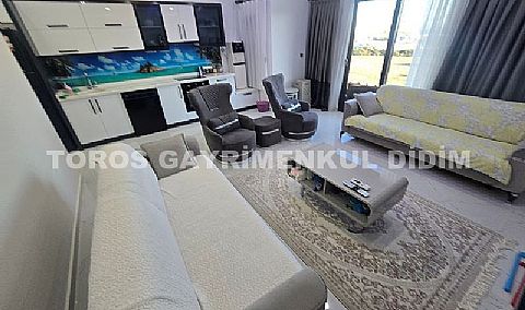 Didim altınkumda havuzlu güvenlikli sitede satılık eşyalı dubleks daire