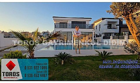 Didim efelerde 602m2 arsa üzerine kurulu satılık müstakil villa Alıcının isteğine zevkine göre eşyalı teslim edilecektir