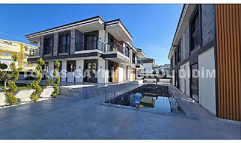 Didim hisarda havuzlu sitede uygun fiyatlı satılık villalar