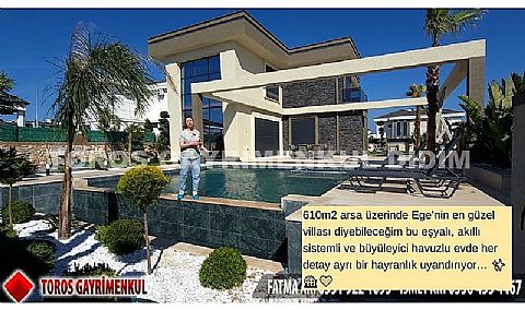 Didim,de 610m2 Arasa Üzerine Kurulu Satılık 4+1 Küçük Saray   GİRİŞ KATINDA YATAK ODASI VE BANYOSU VARDIR
